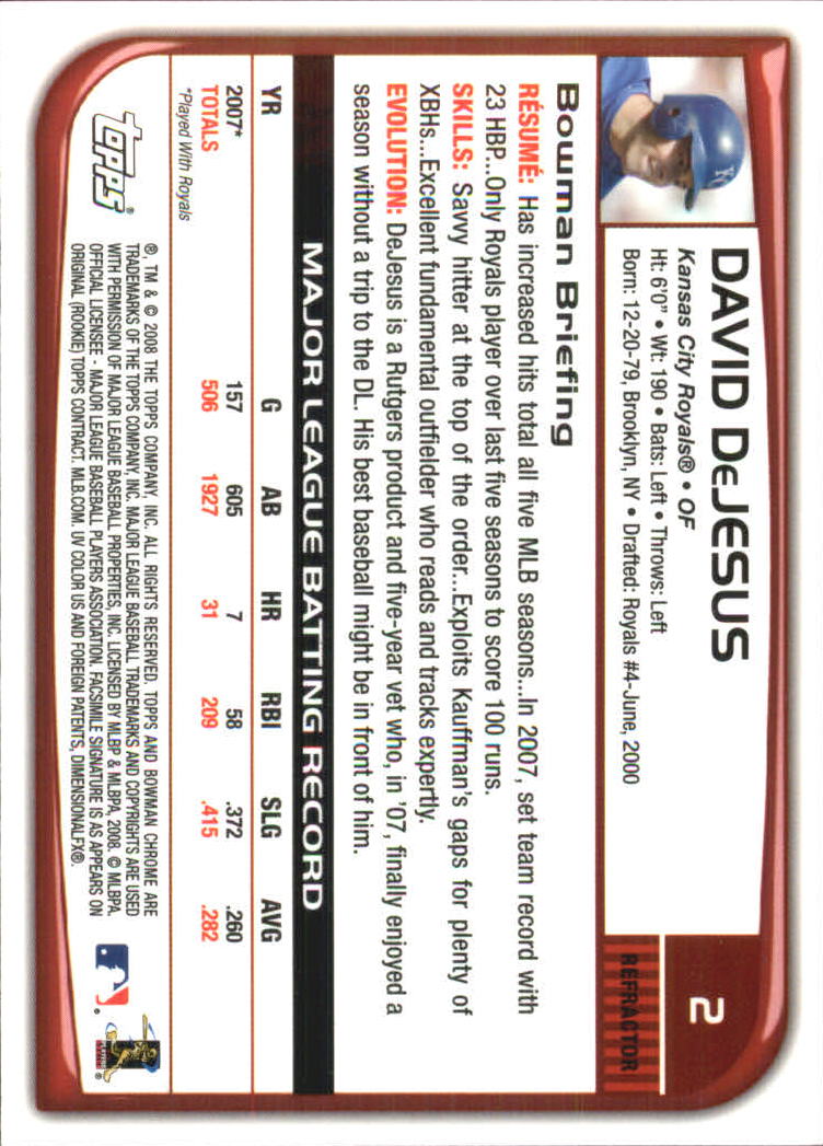 2008 Bowman Chrome Refractors Baseball Card Pick - Picture 5 of 423