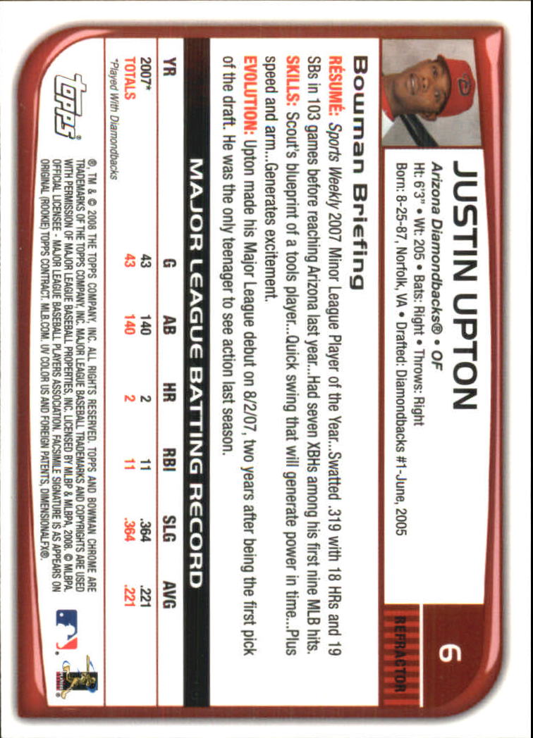 2008 Bowman Chrome Refractors Baseball Card Pick - Picture 13 of 423