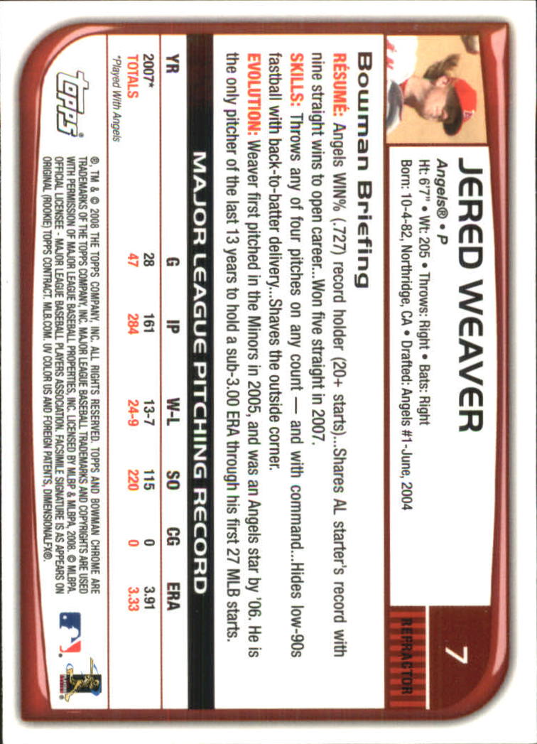 2008 Bowman Chrome Refractors Baseball Card Pick - Picture 15 of 423