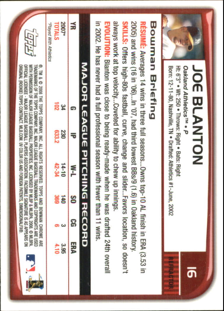2008 Bowman Chrome Refractors Baseball Card Pick - Picture 31 of 423
