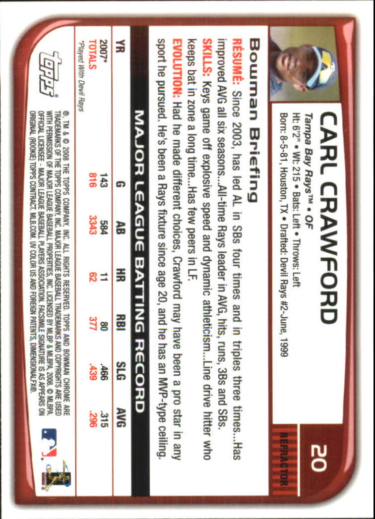 2008 Bowman Chrome Refractors Baseball Card Pick - Picture 39 of 423