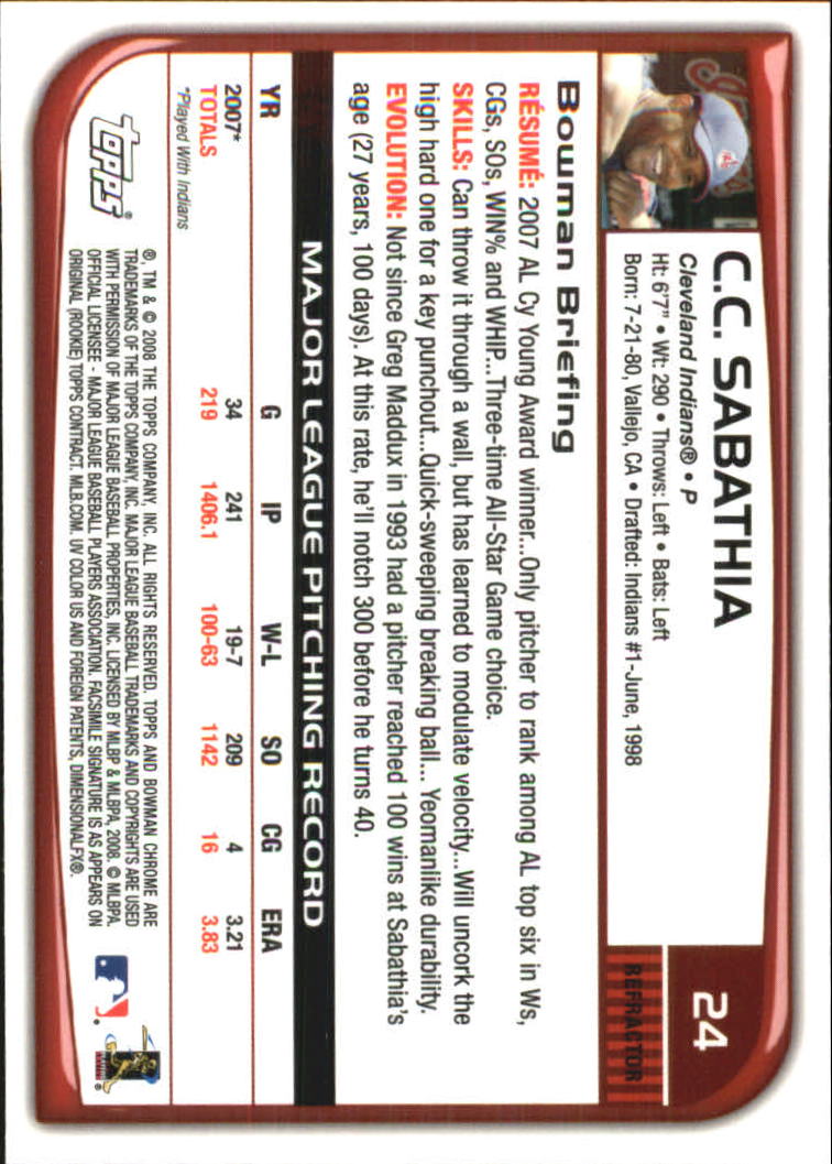 2008 Bowman Chrome Refractors Baseball Card Pick - Picture 47 of 423