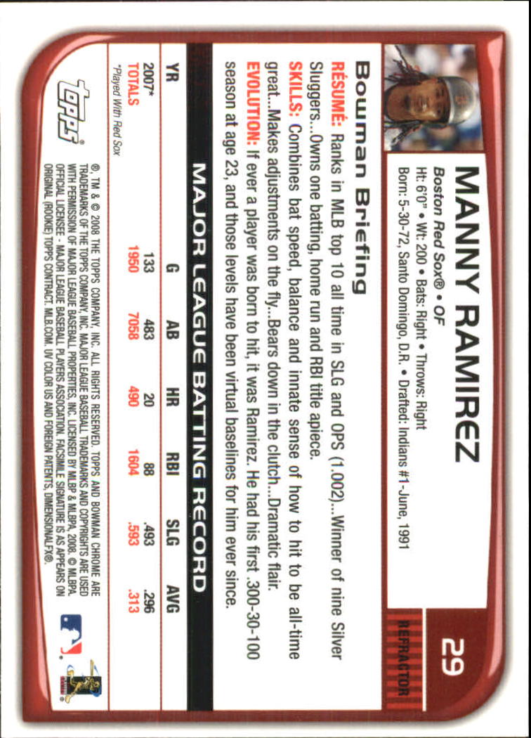 2008 Bowman Chrome Refractors Baseball Card Pick - Picture 57 of 423