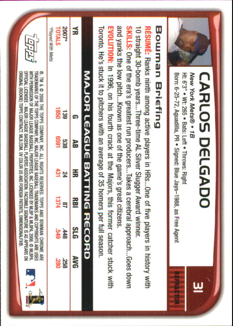 2008 Bowman Chrome Refractors Baseball Card Pick - Picture 61 of 423