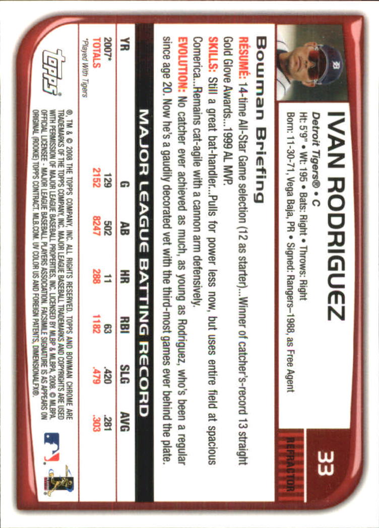 2008 Bowman Chrome Refractors Baseball Card Pick - Picture 65 of 423