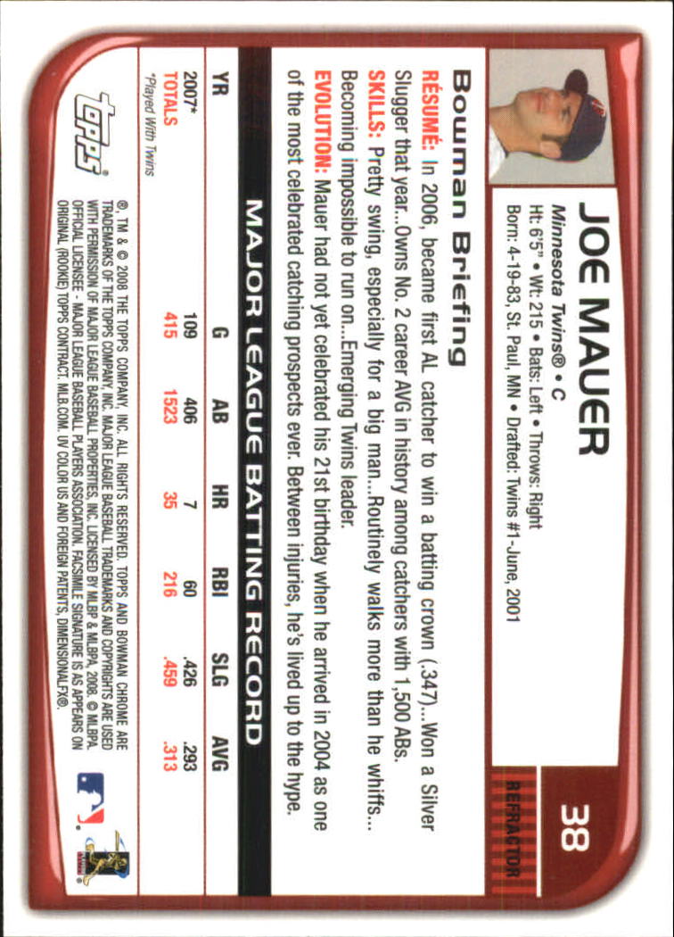 2008 Bowman Chrome Refractors Baseball Card Pick - Picture 75 of 423
