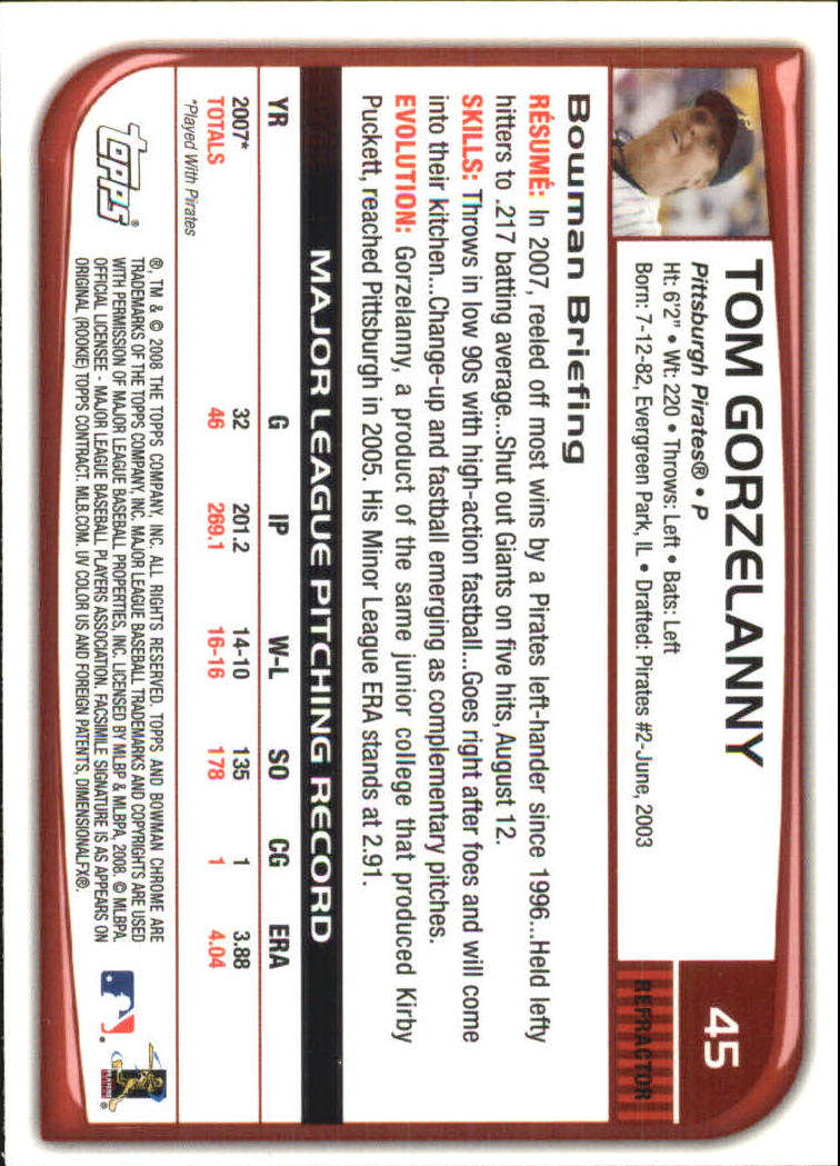 2008 Bowman Chrome Refractors Baseball Card Pick - Picture 89 of 423