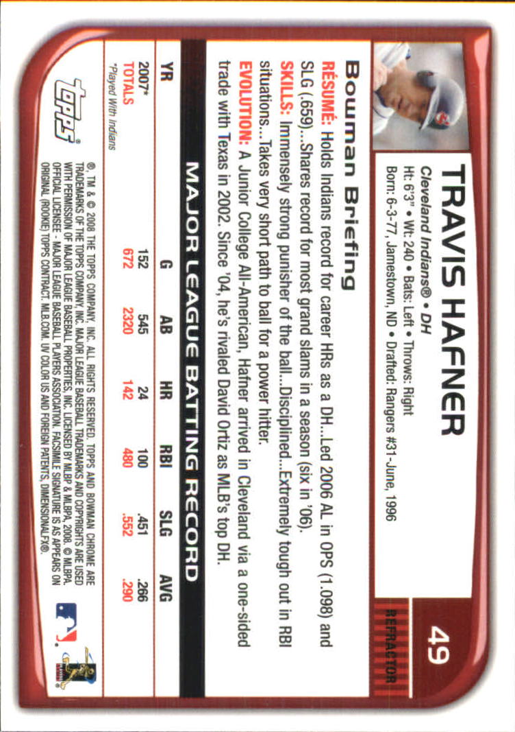 2008 Bowman Chrome Refractors Baseball Card Pick - Picture 95 of 423