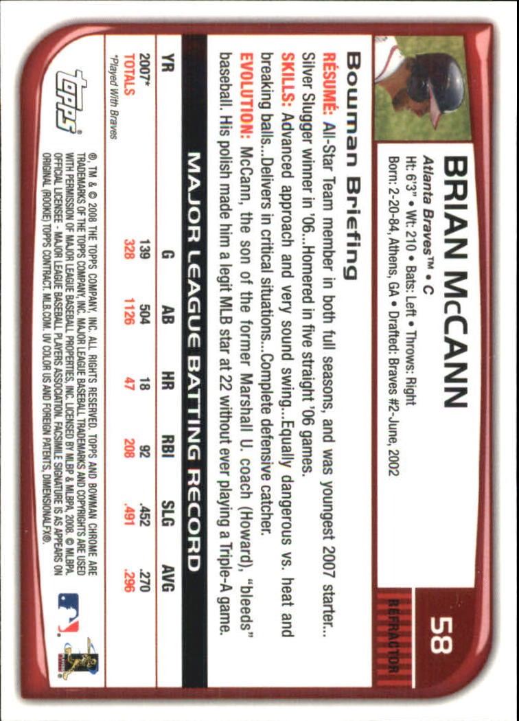 2008 Bowman Chrome Refractors Baseball Card Pick - Picture 113 of 423