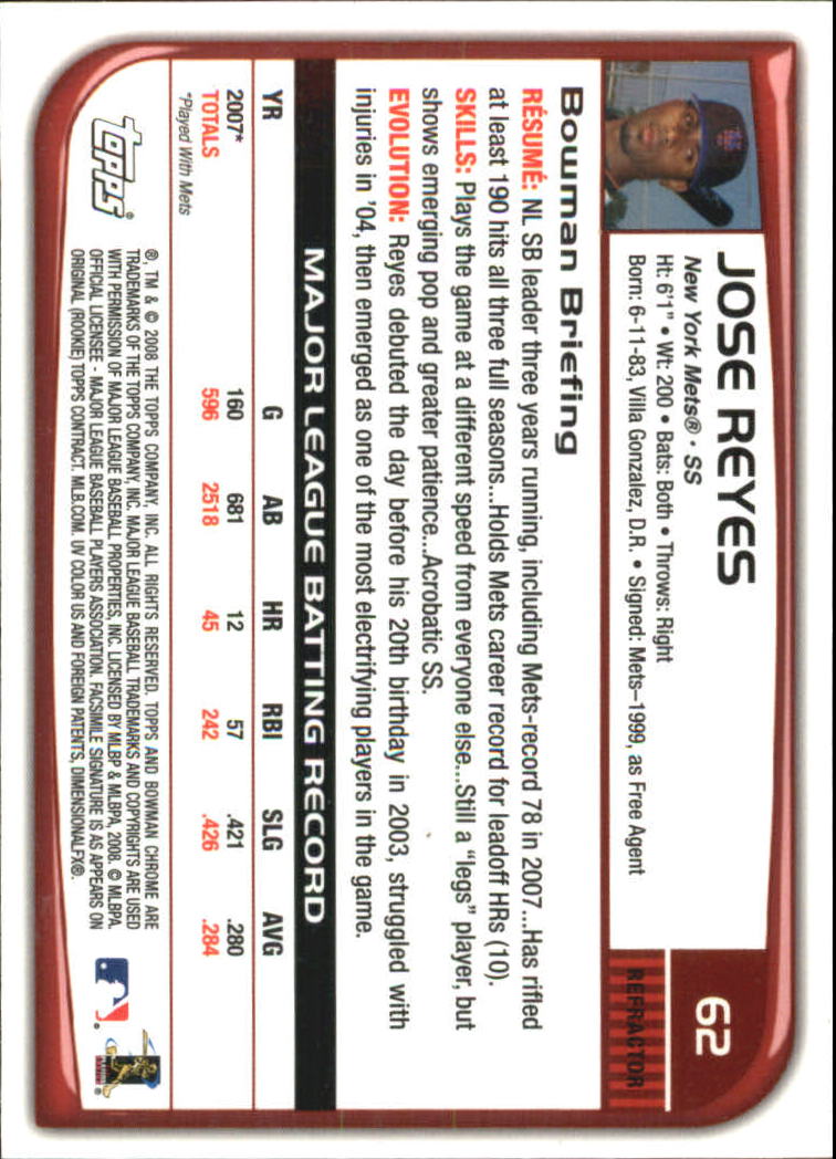 2008 Bowman Chrome Refractors Baseball Card Pick - Picture 121 of 423