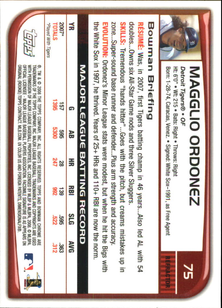 2008 Bowman Chrome Refractors Baseball Card Pick - Picture 147 of 423