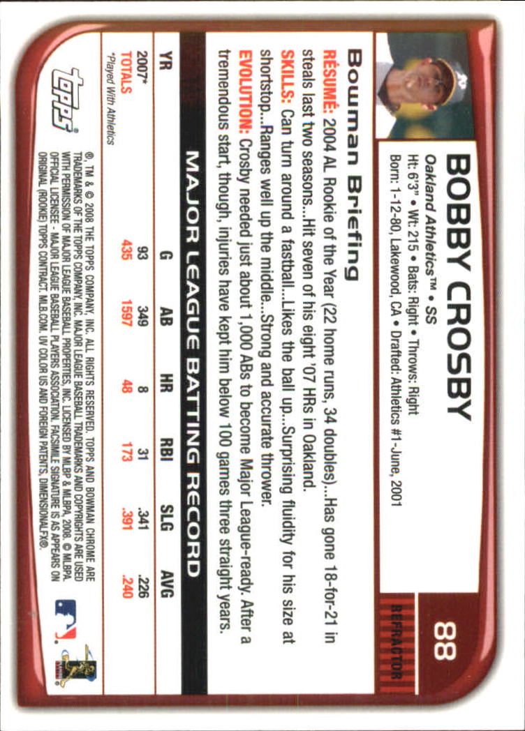 2008 Bowman Chrome Refractors Baseball Card Pick - Picture 171 of 423
