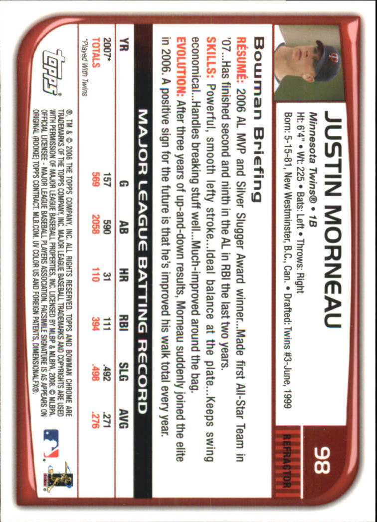 2008 Bowman Chrome Refractors Baseball Card Pick - Picture 191 of 423