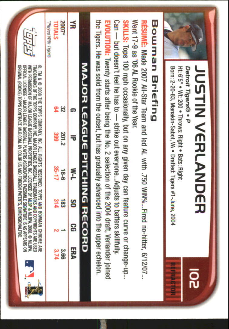 2008 Bowman Chrome Refractors Baseball Card Pick - Picture 199 of 423