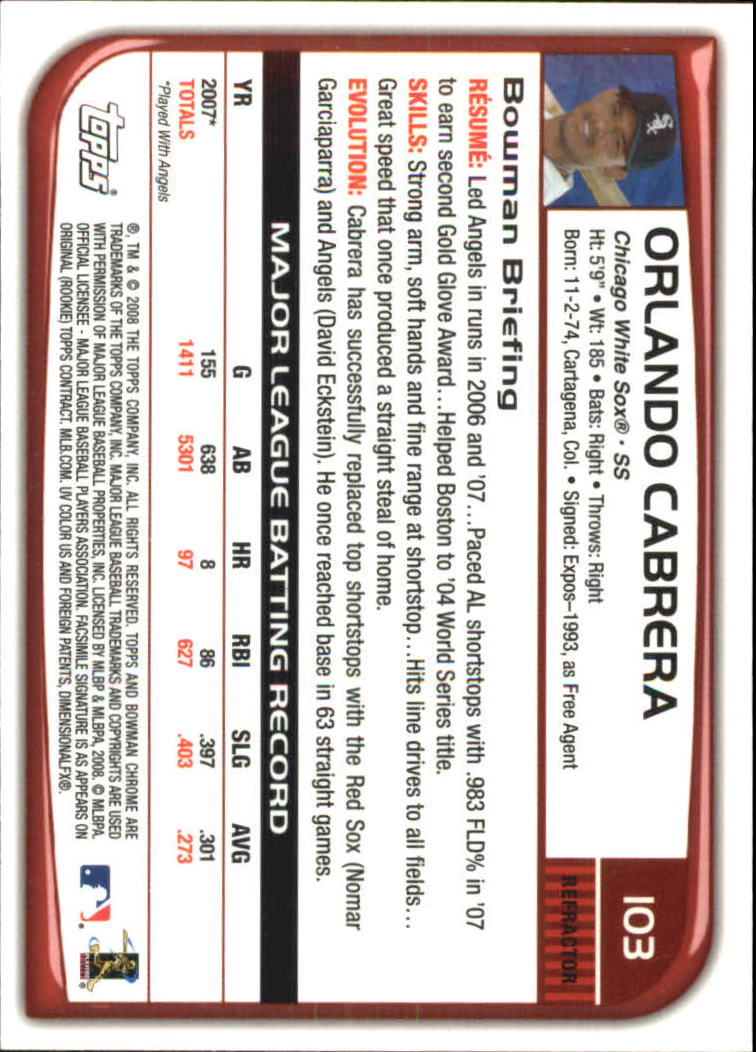 2008 Bowman Chrome Refractors Baseball Card Pick - Picture 201 of 423