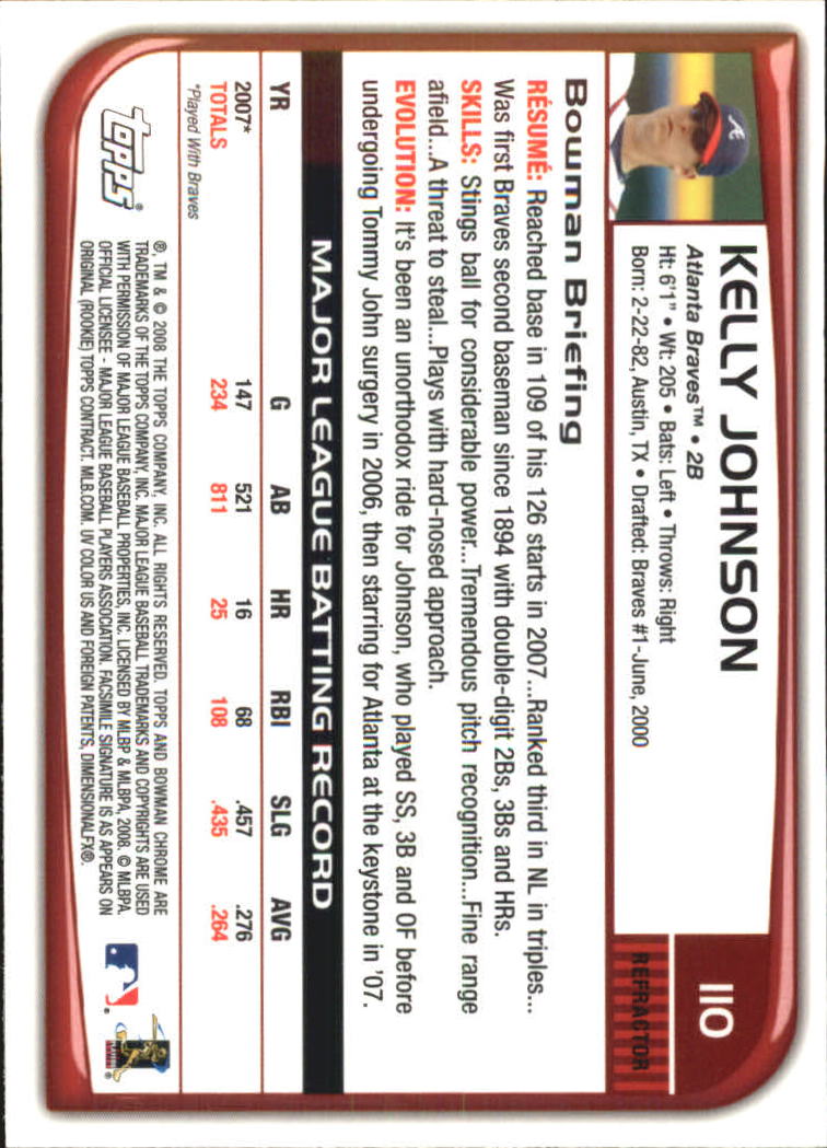 2008 Bowman Chrome Refractors Baseball Card Pick - Picture 213 of 423