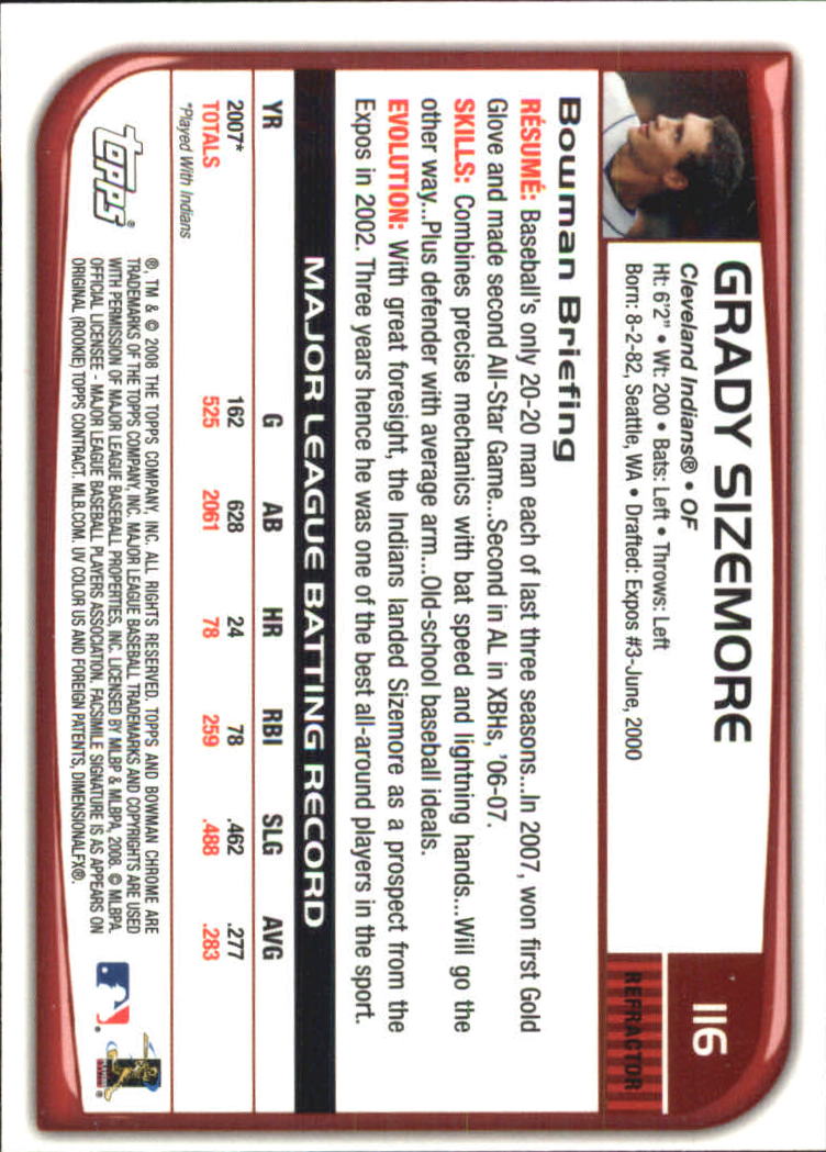 2008 Bowman Chrome Refractors Baseball Card Pick - Picture 225 of 423