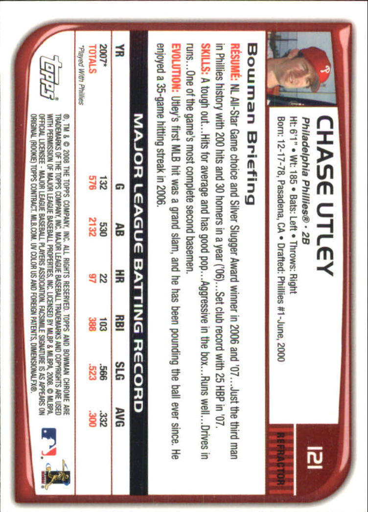 2008 Bowman Chrome Refractors Baseball Card Pick - Picture 235 of 423