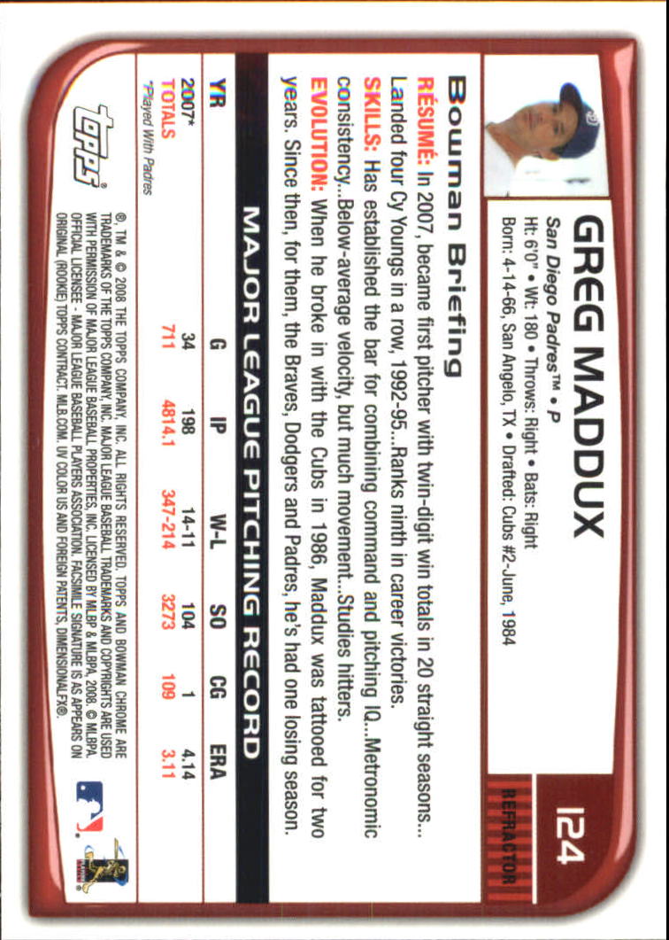 2008 Bowman Chrome Refractors Baseball Card Pick - Picture 241 of 423
