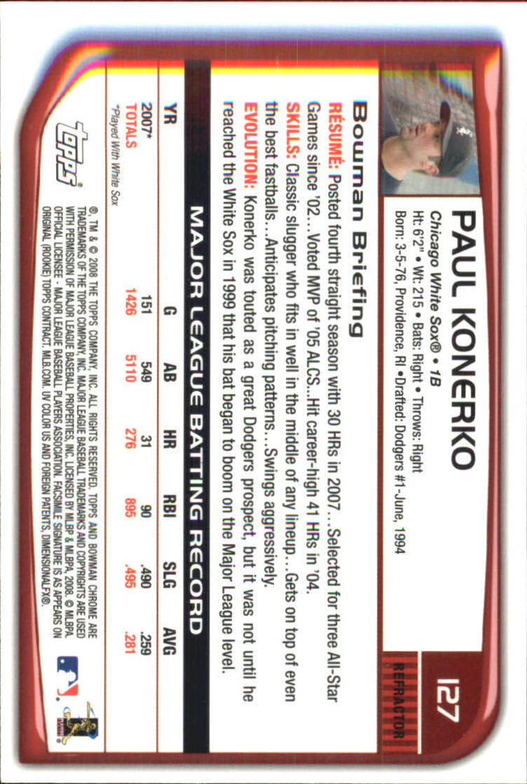 2008 Bowman Chrome Refractors Baseball Card Pick - Picture 247 of 423