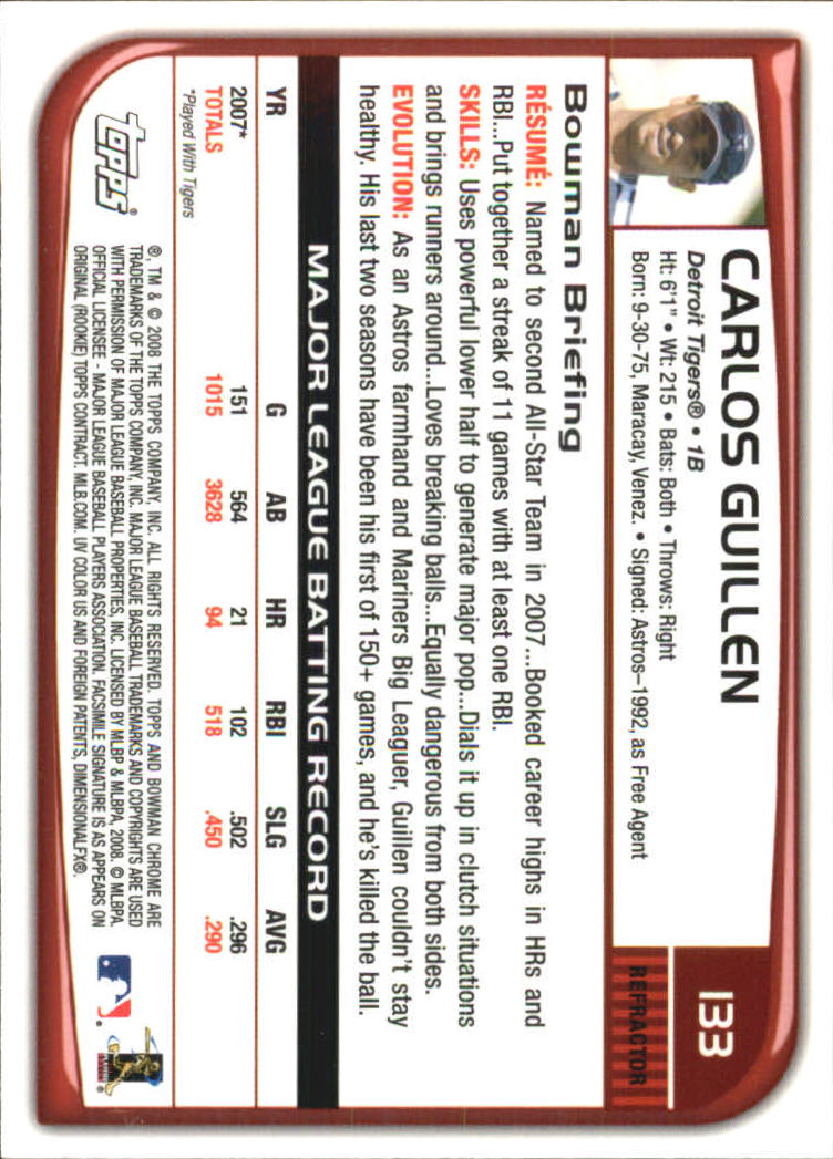 2008 Bowman Chrome Refractors Baseball Card Pick - Picture 257 of 423