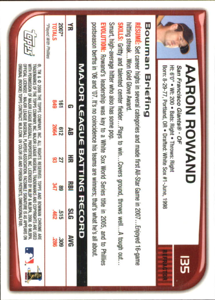 2008 Bowman Chrome Refractors Baseball Card Pick - Picture 261 of 423
