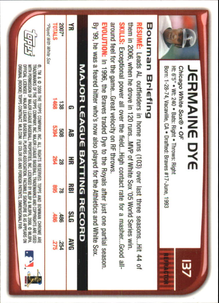 2008 Bowman Chrome Refractors Baseball Card Pick - Picture 265 of 423