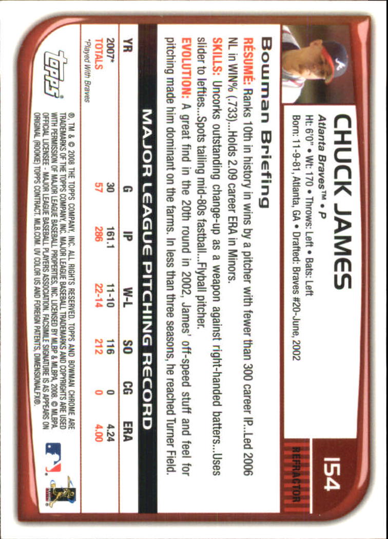 2008 Bowman Chrome Refractors Baseball Card Pick - Picture 297 of 423