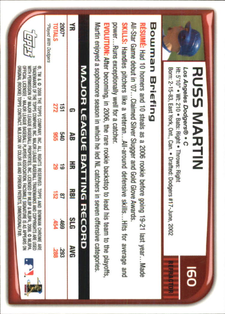 2008 Bowman Chrome Refractors Baseball Card Pick - Picture 311 of 423