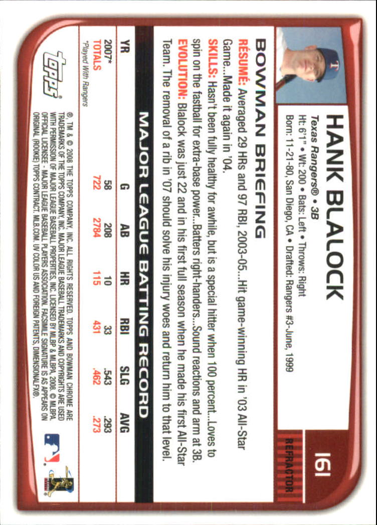 2008 Bowman Chrome Refractors Baseball Card Pick - Picture 313 of 423
