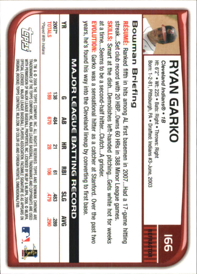 2008 Bowman Chrome Refractors Baseball Card Pick - Picture 319 of 423