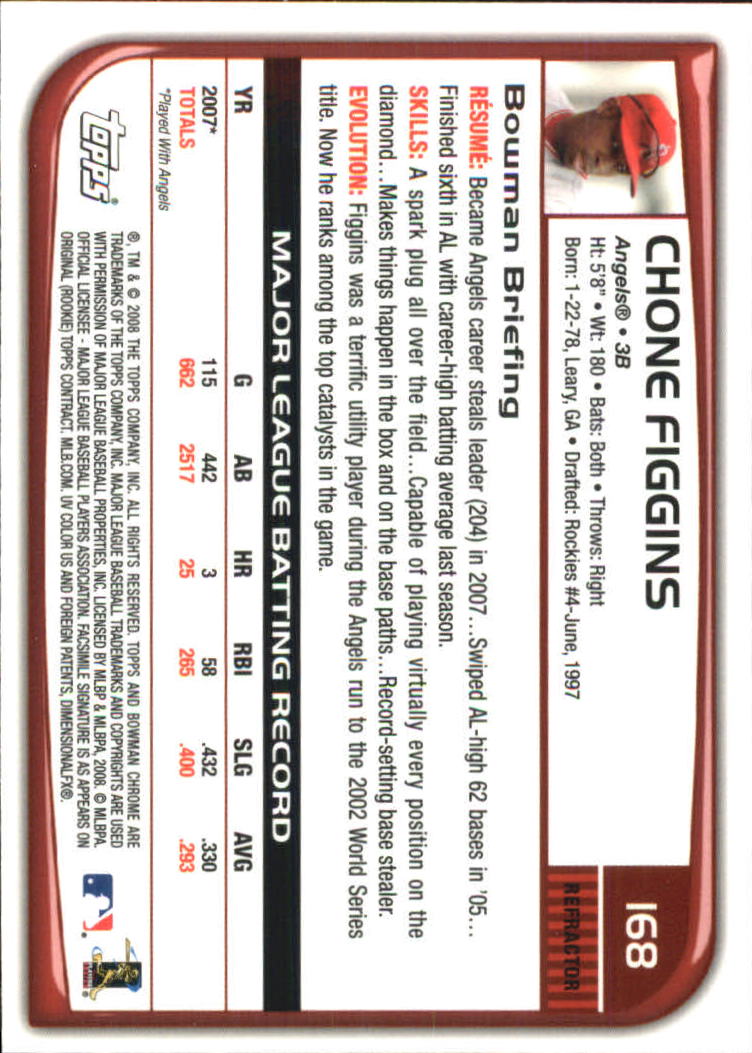2008 Bowman Chrome Refractors Baseball Card Pick - Picture 323 of 423