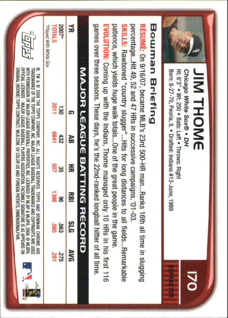 2008 Bowman Chrome Refractors Baseball Card Pick - Picture 327 of 423