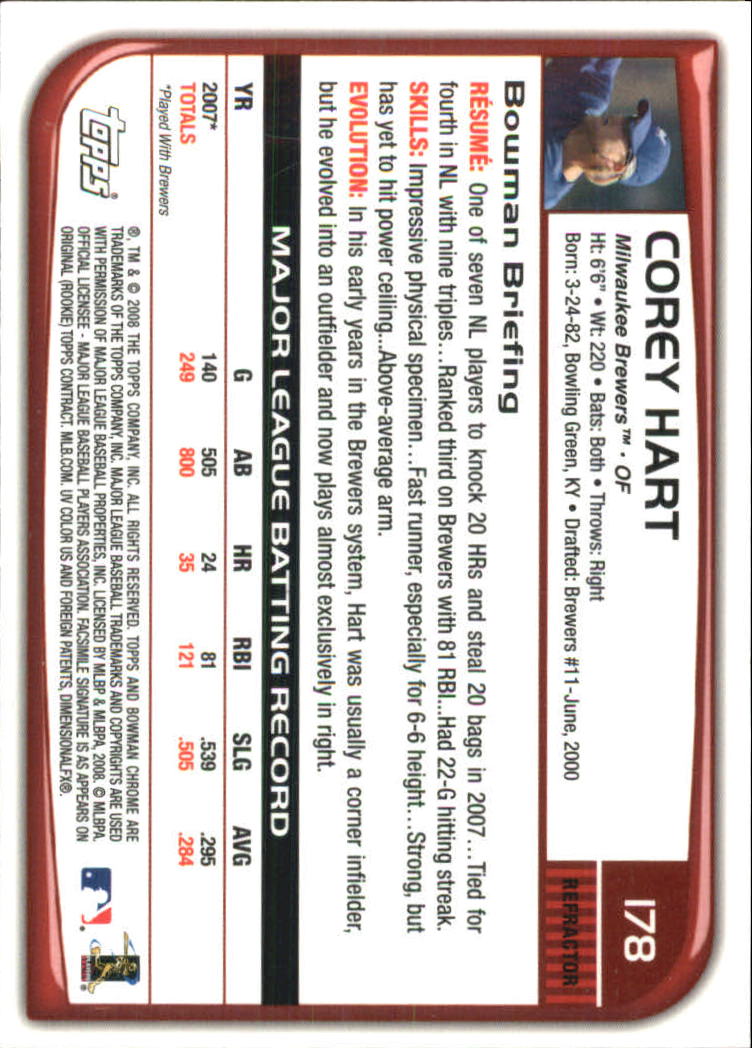 2008 Bowman Chrome Refractors Baseball Card Pick - Picture 339 of 423
