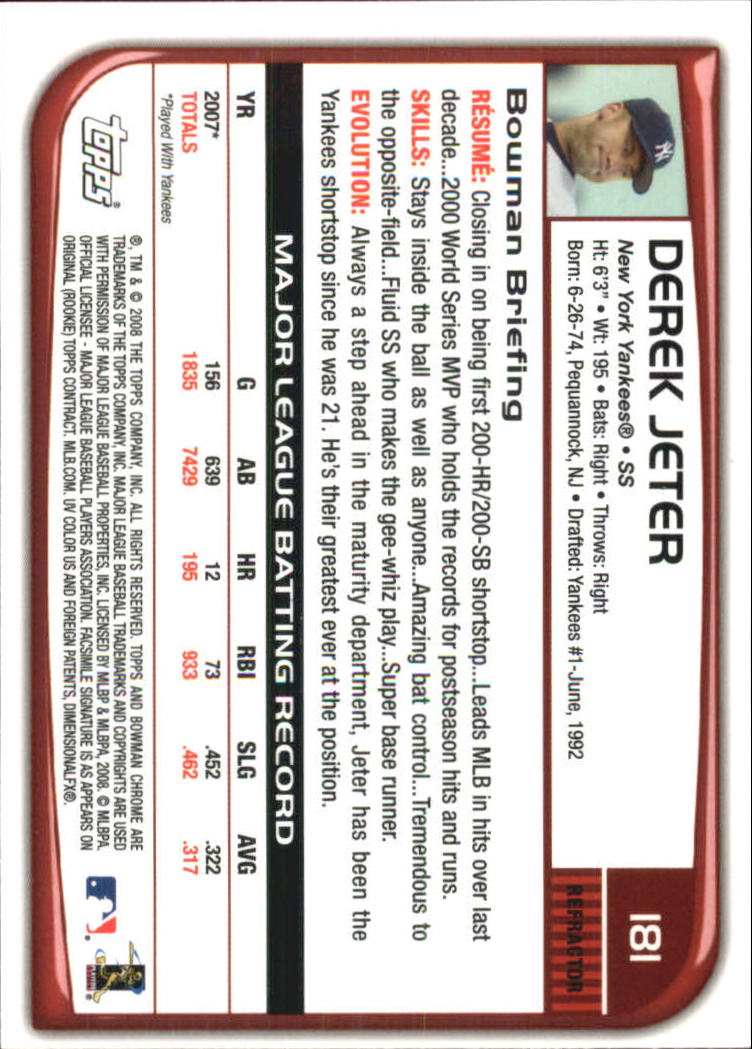 2008 Bowman Chrome Refractors Baseball Card Pick - Picture 345 of 423