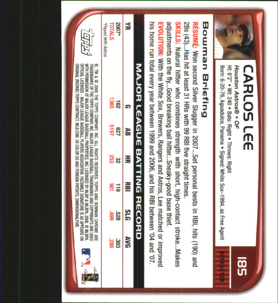 2008 Bowman Chrome Refractors Baseball Card Pick - Picture 353 of 423