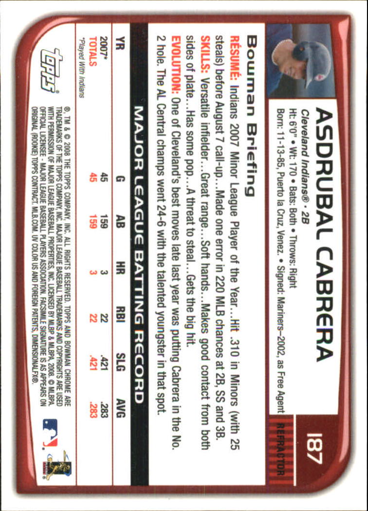 2008 Bowman Chrome Refractors Baseball Card Pick - Picture 357 of 423