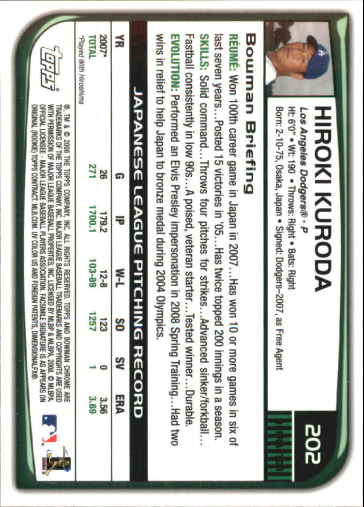 2008 Bowman Chrome Refractors Baseball Card Pick - Picture 387 of 423