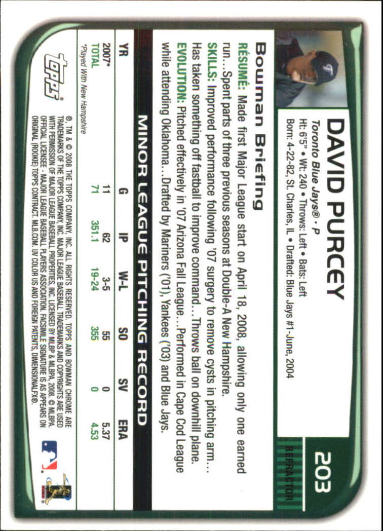 2008 Bowman Chrome Refractors Baseball Card Pick - Picture 389 of 423