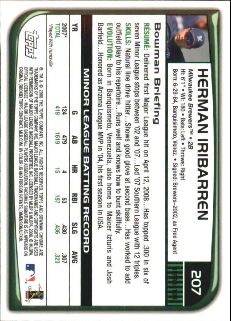 2008 Bowman Chrome Refractors Baseball Card Pick - Picture 397 of 423