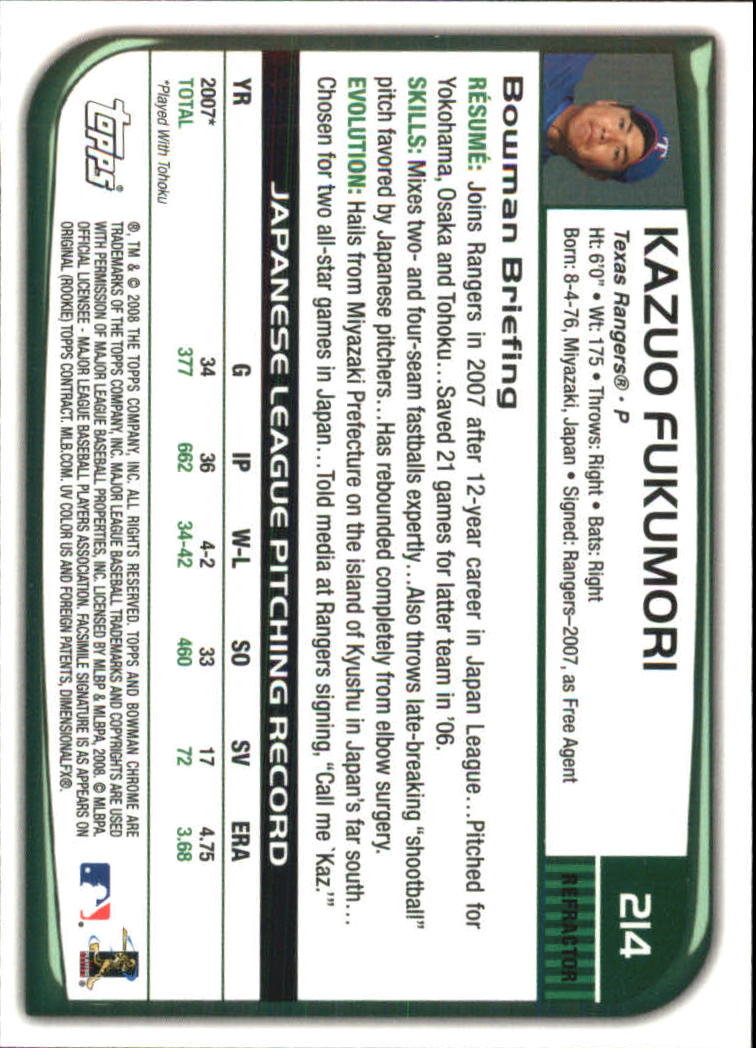 2008 Bowman Chrome Refractors Baseball Card Pick - Picture 411 of 423