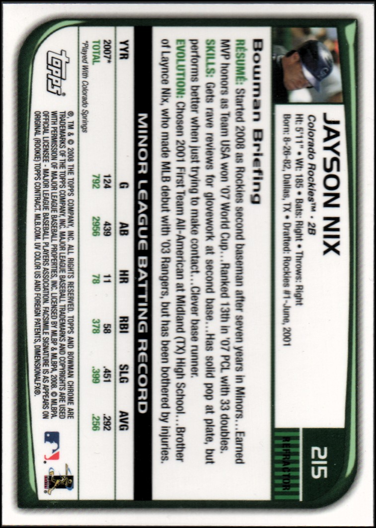 2008 Bowman Chrome Refractors Baseball Card Pick - Picture 413 of 423