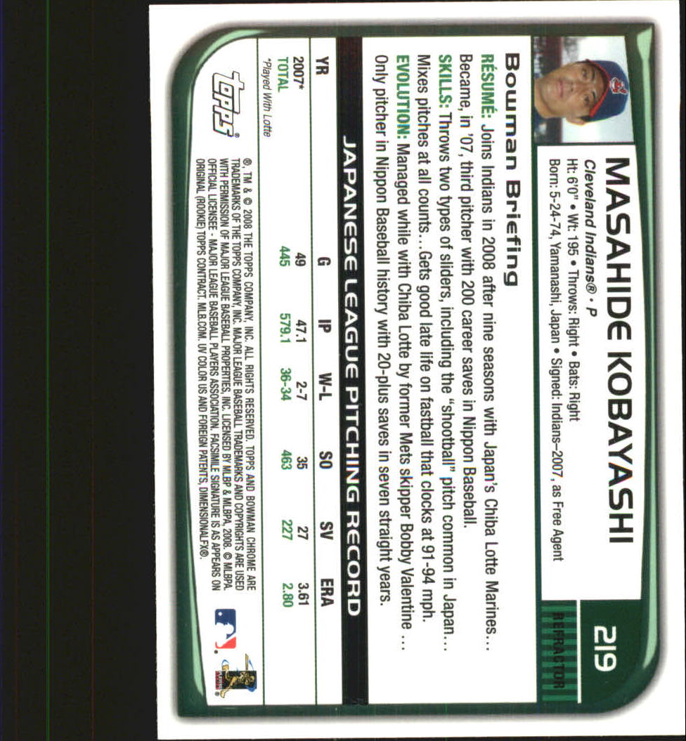 2008 Bowman Chrome Refractors Baseball Card Pick - Picture 421 of 423
