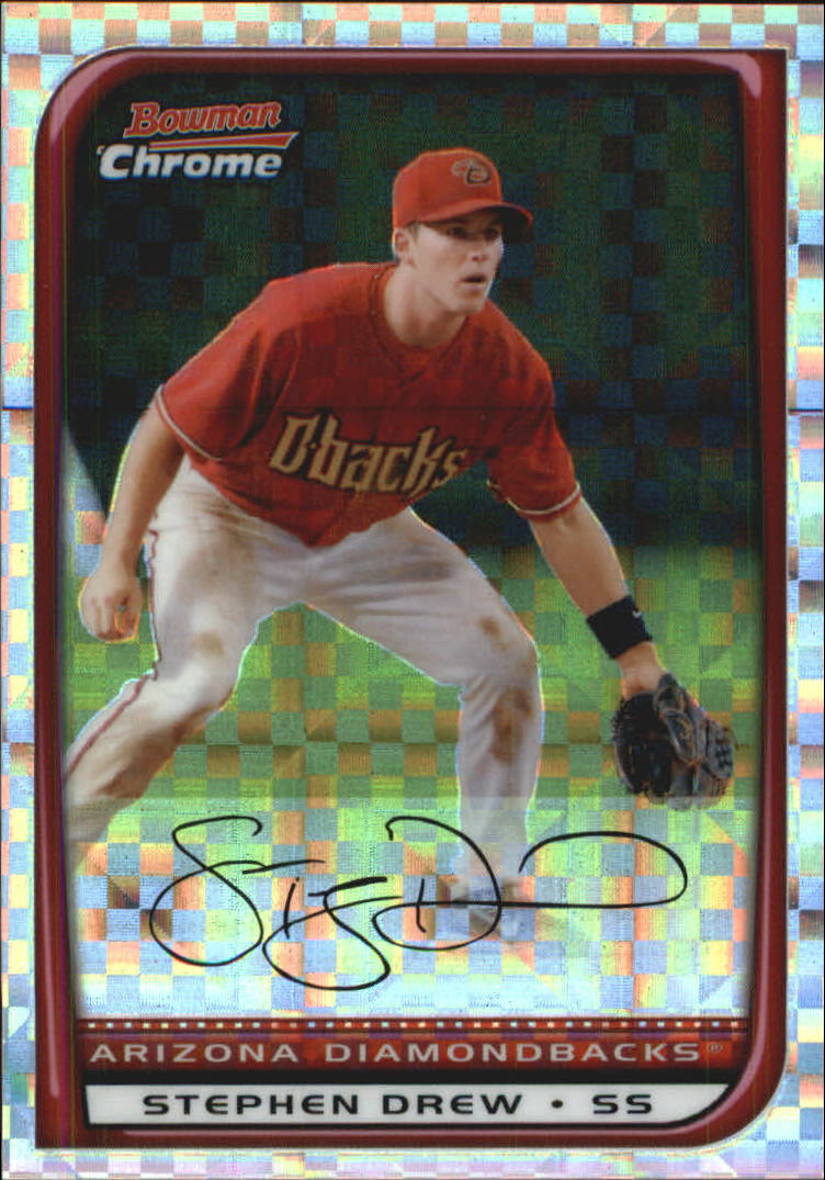 2008 Bowman Chrome Baseball "X-Fractors" Main Set Parallel Cards - Picture 62 of 113