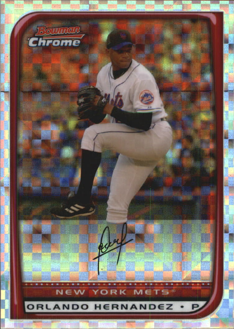 2008 Bowman Chrome Baseball "X-Fractors" Main Set Parallel Cards - Picture 74 of 113