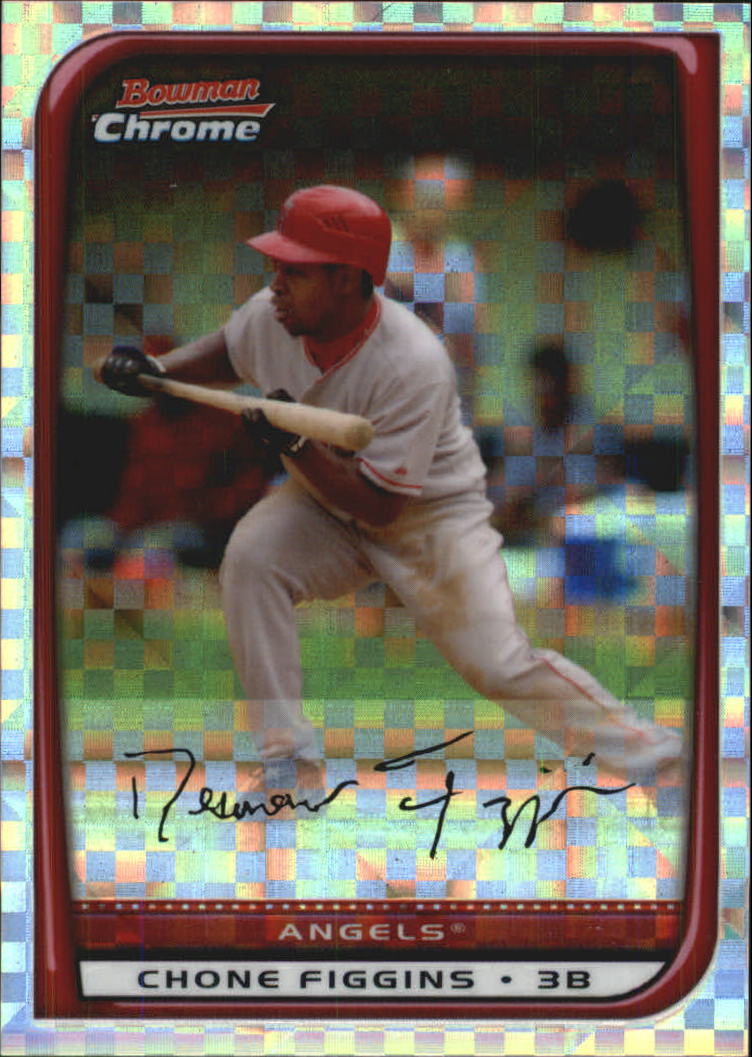 2008 Bowman Chrome Baseball "X-Fractors" Main Set Parallel Cards - Picture 102 of 113