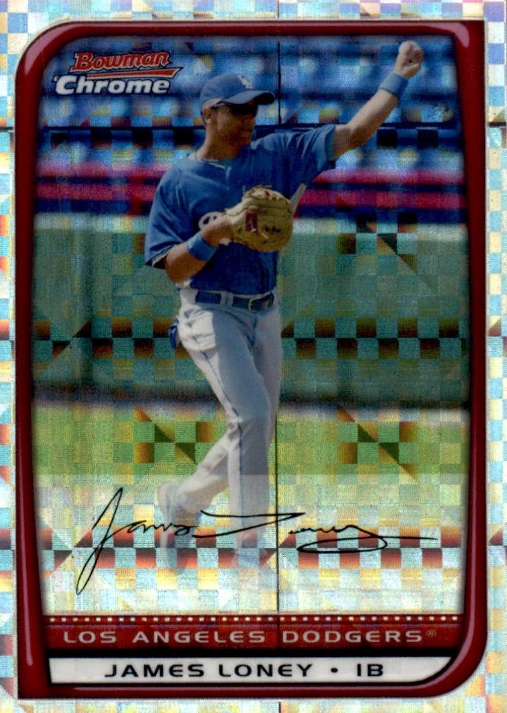 2008 Bowman Chrome Baseball "X-Fractors" Main Set Parallel Cards - Picture 106 of 113