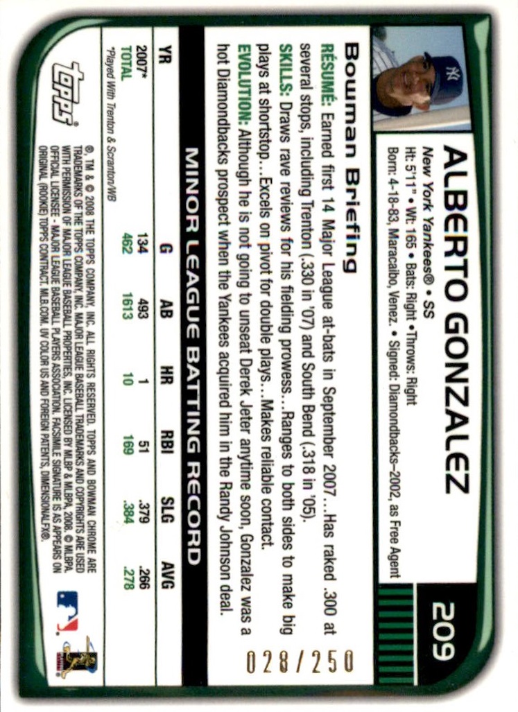 2008 Bowman Chrome Baseball "X-Fractors" Main Set Parallel Cards - Picture 111 of 113