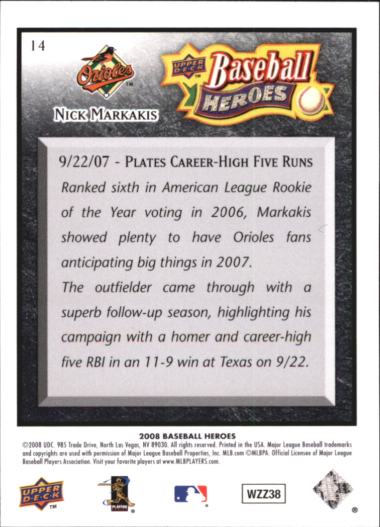 2008 Upper Deck Heroes Black Baseball Card Pick - Picture 25 of 305