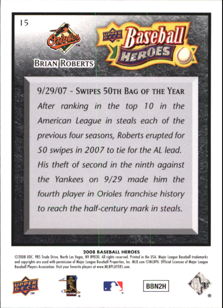 2008 Upper Deck Heroes Black Baseball Card Pick - Picture 27 of 305